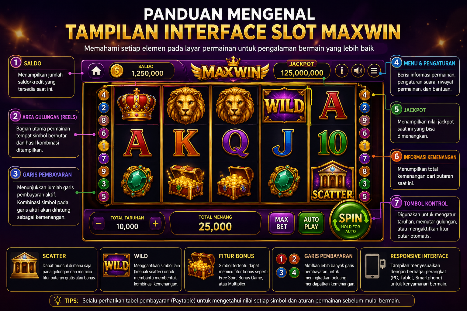 Mengenal Tampilan Interface Slot Maxwin