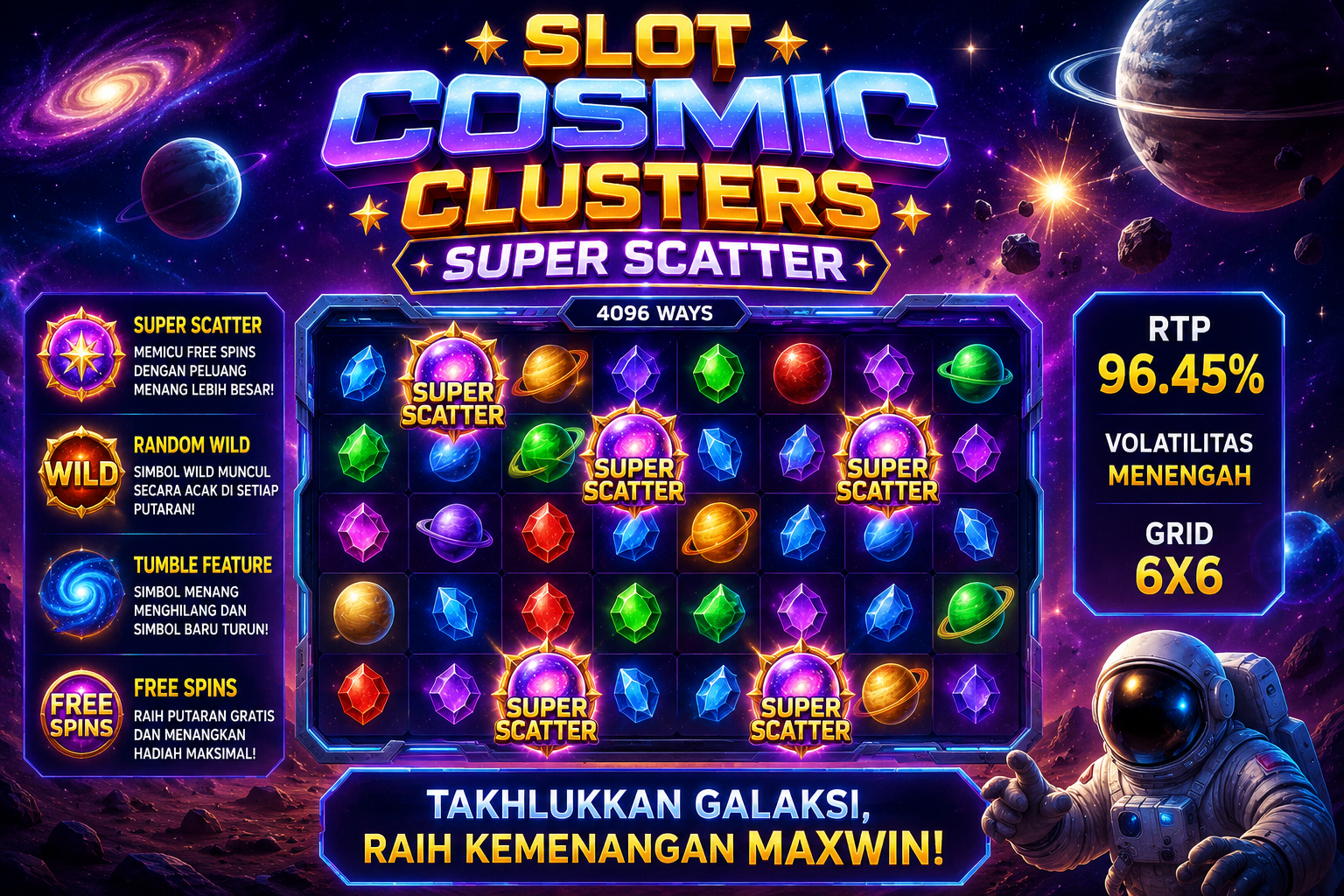 Cosmic Clusters Super Scatter