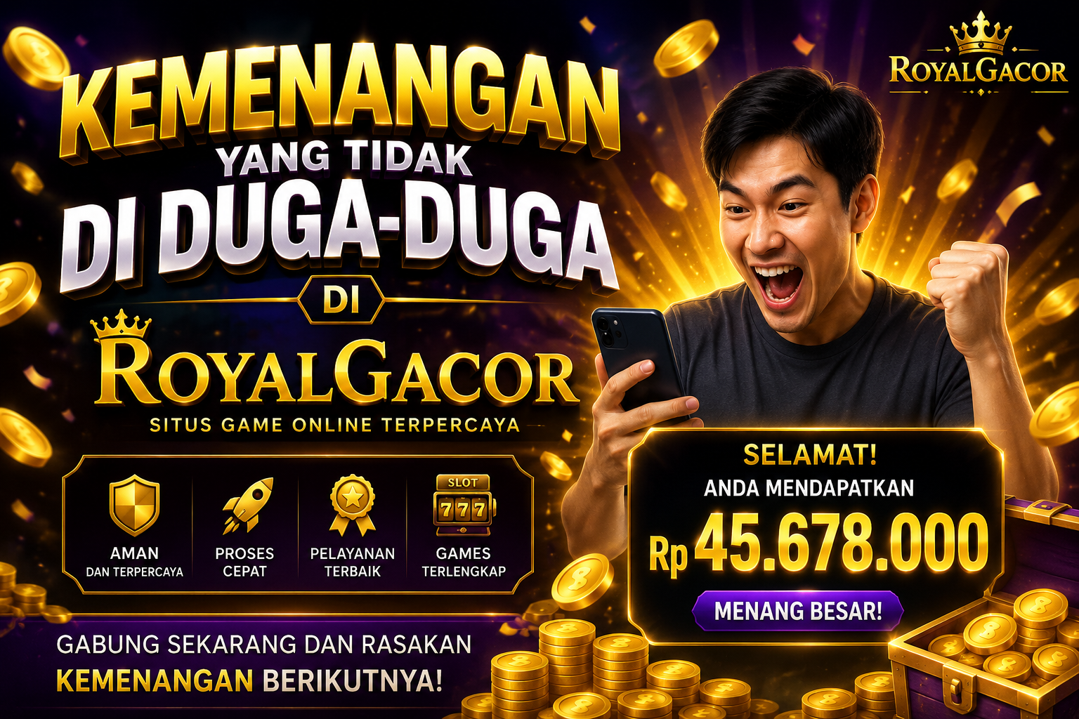 kemenangan tidak di duga di ROYALGACO