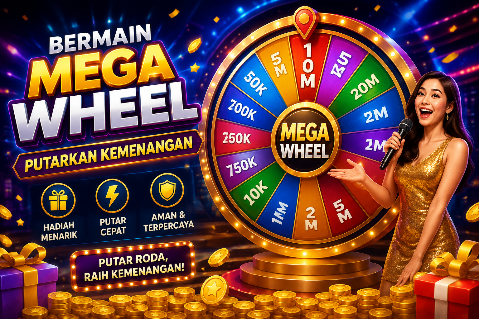 Mega Wheel Putarkan Kemenangan