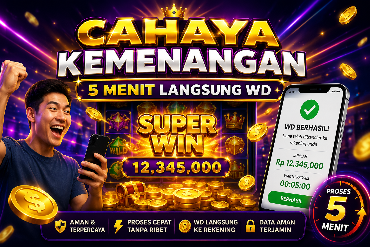 Kemenangan 5 Menit Langsung WD